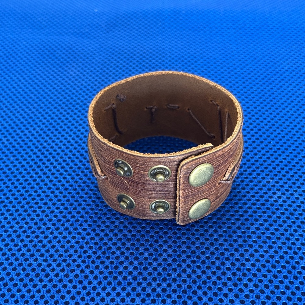 Brown Leather Cuff Bracelet